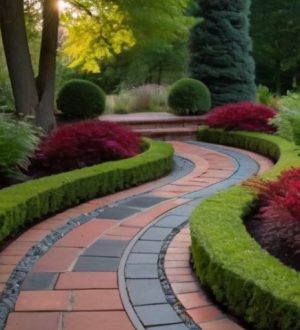 Как самостоятельно создать красивую и долговечную кирпичную дорожку в саду