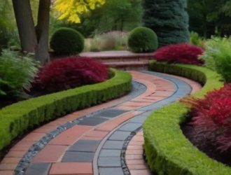 Как самостоятельно создать красивую и долговечную кирпичную дорожку в саду