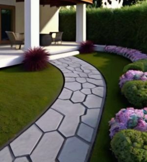 Как создать идеальную бетонную дорожку: от выбора места до декоративных элементов