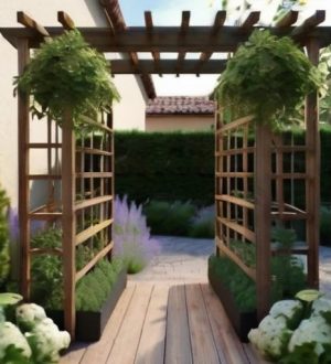 Создание деревянной шпалеры: от выбора материалов до установки и ухода в саду
