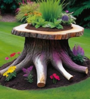 Старые пни в саду: как превратить их в уникальные арт-объекты и цветущие оазисы