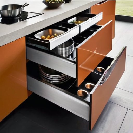 Современная кухня с высококачественной фурнитурой Blum и Hettich.