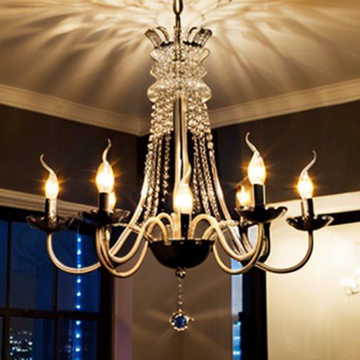 Современная LED люстра в стильном интерьере с инструментами для обслуживания.