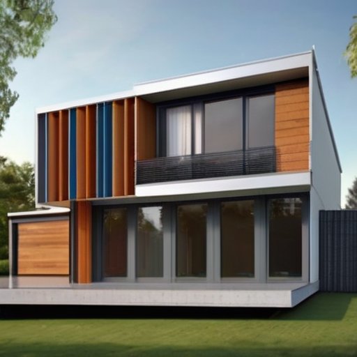 Современный дом из СИП-панелей с видимыми слоями утеплителя и прочным основанием на фоне различных погодных условий.