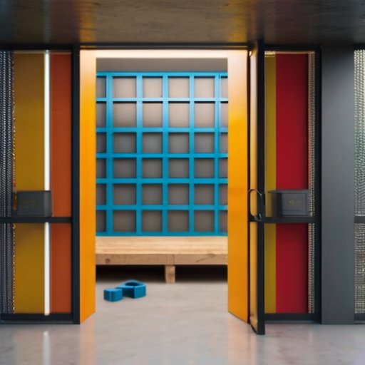 Современная строительная площадка с дверной рамой из газоблоков, измеряемой и размечаемой на стене.