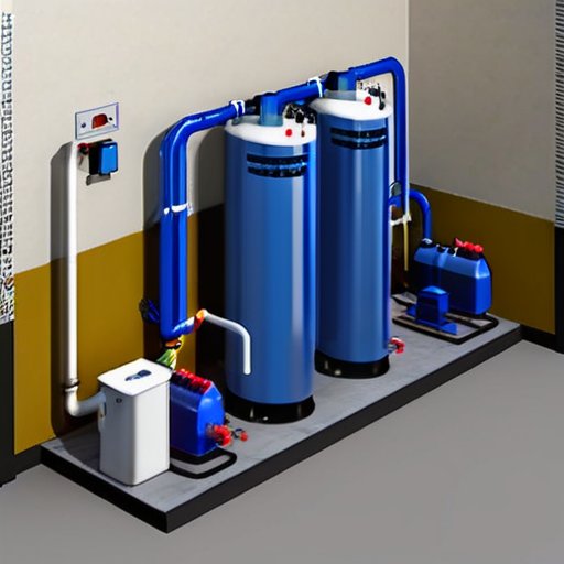 Современно оборудованная котельная с газовыми, твердотопливными и электрическими котлами, безопасной расстановкой и хорошей вентиляцией.