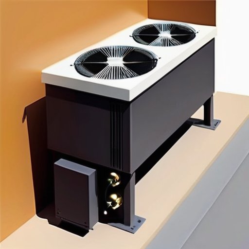 Современный кондиционер на здании с эффективной системой дренажа.