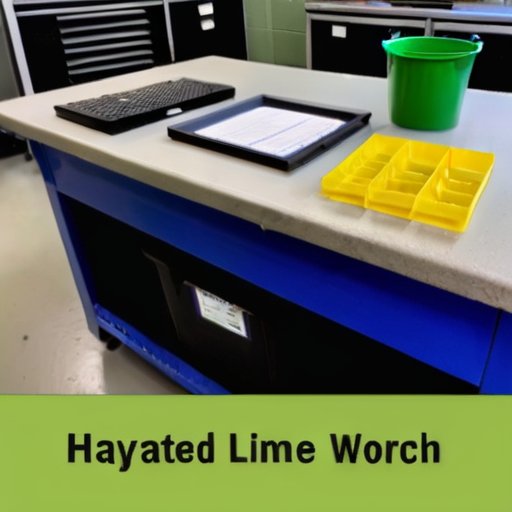 Организованное рабочее место для производства гидратированного извести с необходимым оборудованием.