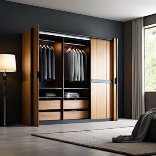 Процесс установки современного раздвижного шкафа в чистом и организованном помещении.