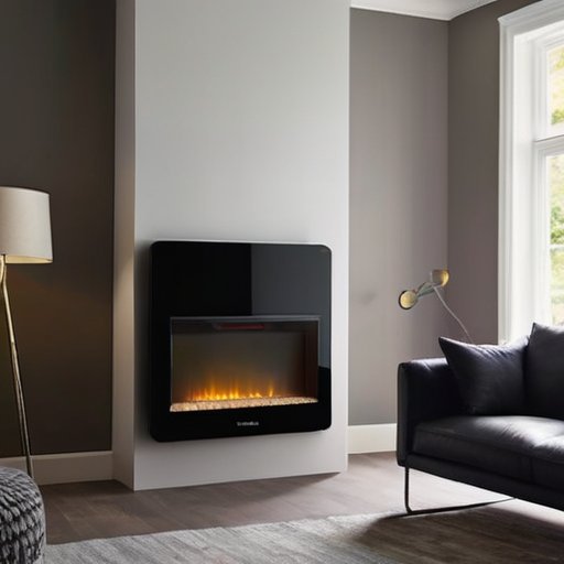 Современный индукционный котел в уютной гостиной с термостатом и трубами отопления.