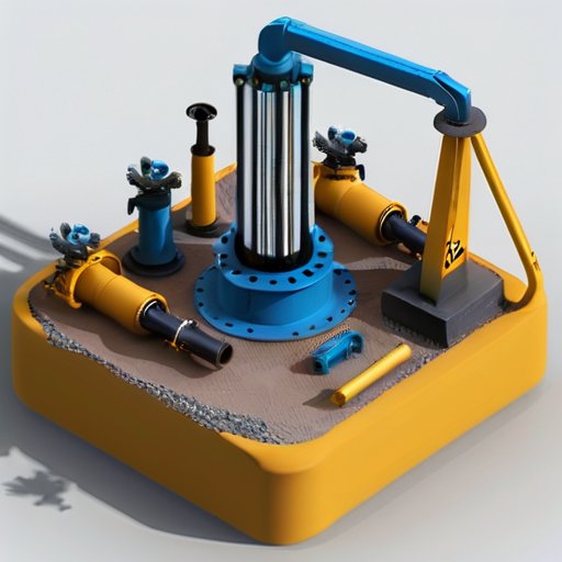 Сцена с оборудованием для извлечения обсадной трубы, подчеркивающая профессионализм и безопасность.