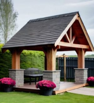 Как построить уютную беседку для дачи: пошаговое руководство по созданию деревянной конструкции с односкатной крышей