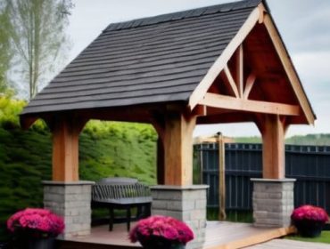 Как построить уютную беседку для дачи: пошаговое руководство по созданию деревянной конструкции с односкатной крышей