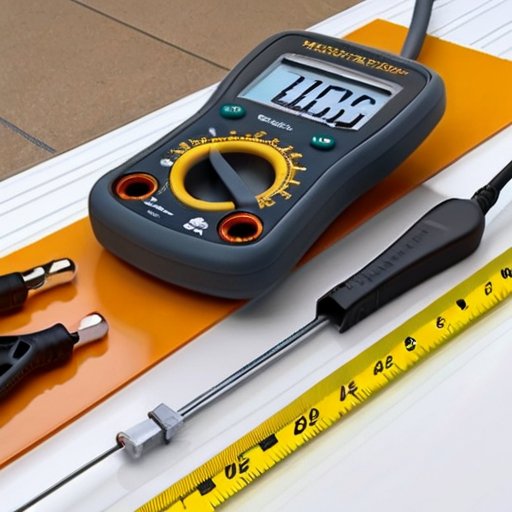 Организованный рабочий стол с инструментами для укорочения электрического кабеля подогрева пола.