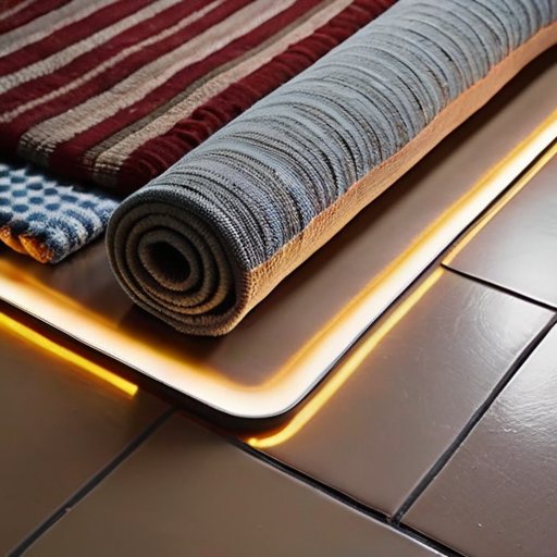 Уютное пространство с установленной системой подогрева пола и инструментами для ремонта.