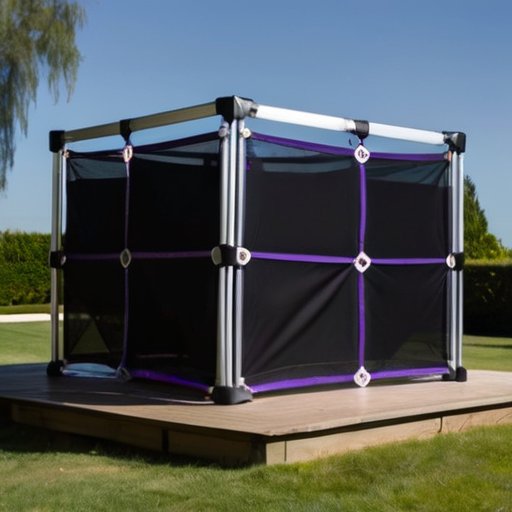 Устойчивый евро-куб с защитой от УФ-лучей в тенистом outdoor-пространстве.