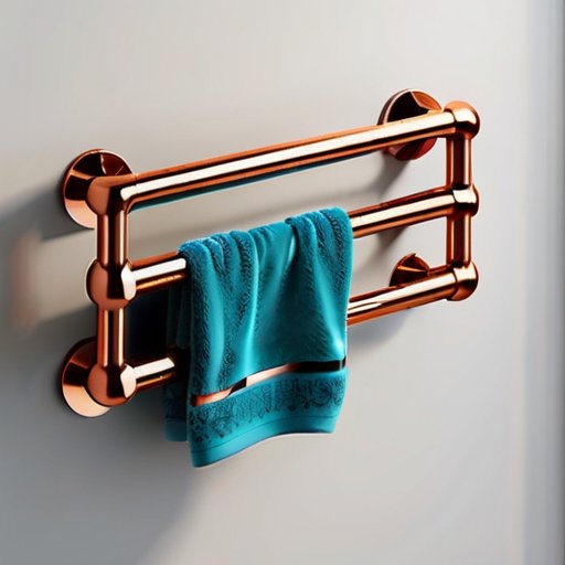 Корродированный и чистый полотенцесушитель в ванной, показывающий влияние коррозии.