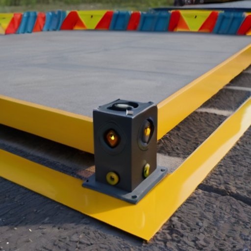 Строительная площадка с свежезалитым бетонным полом, уровнем и инструментами, акцент на точности и мастерстве.