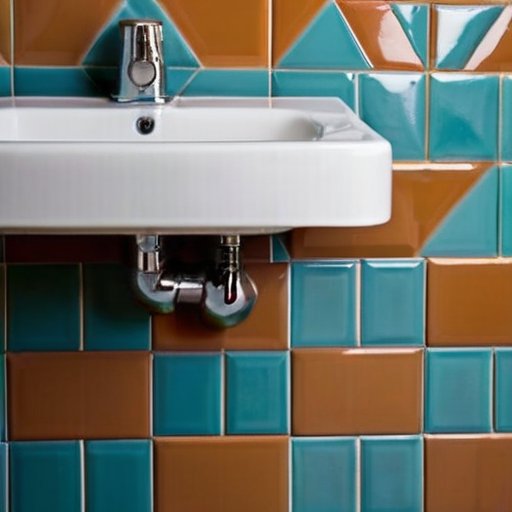 Современный туалет с плиткой, рядом инструменты и клеевые материалы.