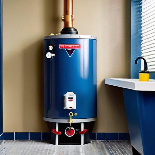 Чистый водонагреватель с яркой водой, инструменты для обслуживания и чек-лист по уходу в светлом помещении.