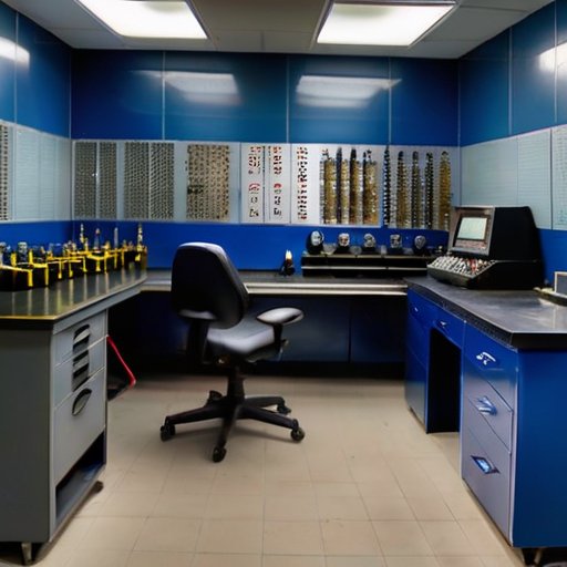 Организованное рабочее место для обслуживания котлов с диагностическим инструментом и инструментами для ремонта.