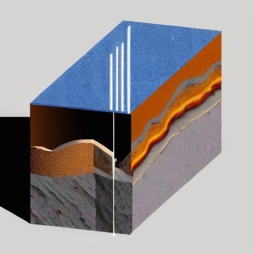 Сечение известнякового блока на строительном фоне с инструментами и архитектурными чертежами, подчеркивающее его роль в устойчивом строительстве.