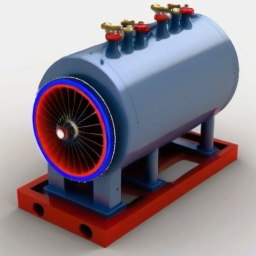 Современный котел с видимыми внутренними компонентами, минералными отложениями и манометрами; инструменты для обслуживания рядом.