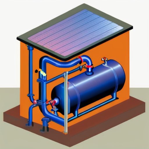 Схема гидравлической системы отопления с расширительным баком, показывающая поток воды, трубы, клапаны и проблемные зоны.