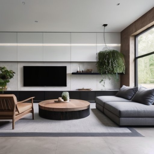 Современный интерьер дома с вентиляционными клапанами в кухне, гостиной и спальне, подчеркивающий здоровый микроклимат.