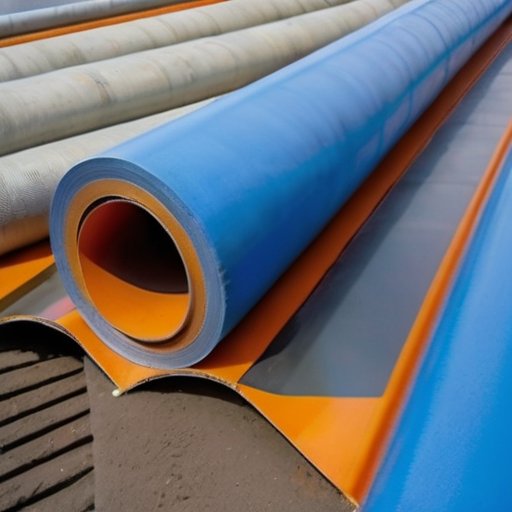 Строительная площадка: установка пароизоляции на газобетонной стене, инструменты и материалы, ясное небо.