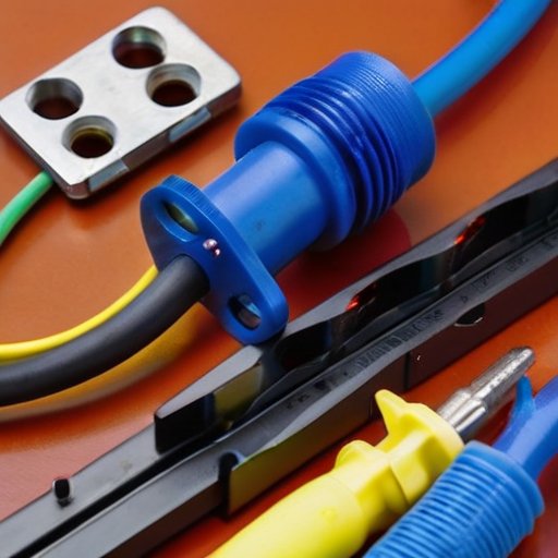 Организованное рабочее место для электропроводки с инструментами и проводами.