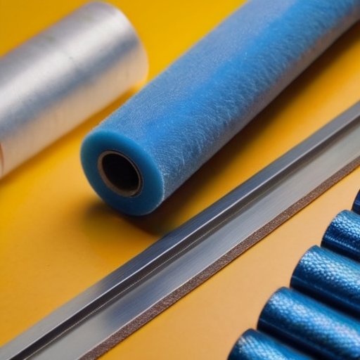 Близкий план строительной сцены с пеноплексом, приклеиваемым к металлической поверхности, рядом с тюбиками клея и инструментами.