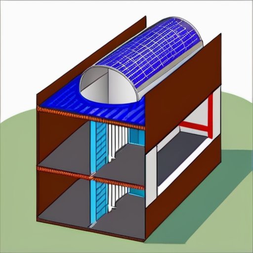 Срез здания с вентиляционным шахтой, показывающий пути воздушного потока и возможные риски.