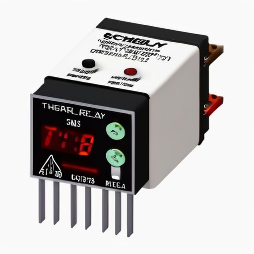 Схема теплового реле с метками компонентов.