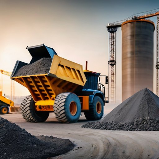 Строительная площадка с цементными смесями и альтернативными материалами.