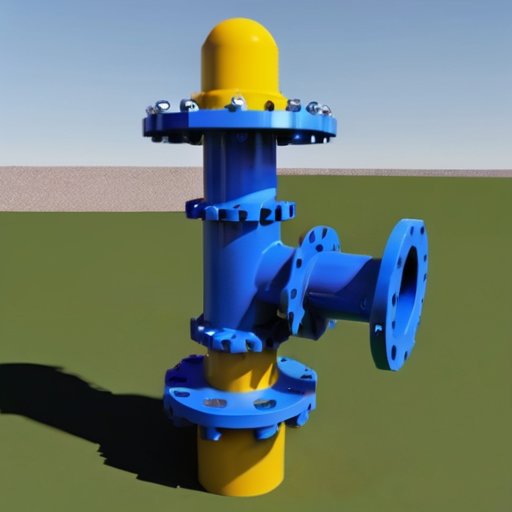 Изображение скважины с защитным корпусом и соединительными точками на фоне природного ландшафта.